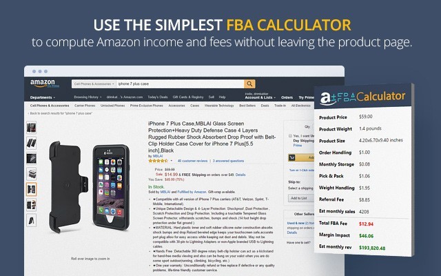 Amazon FBA Calculator Free by AMZScout 亚马逊物流计算器